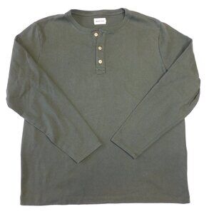 Taylor Stitch Dark Forest Green Heavy Bag Henley | VGUC | 46 / XXL